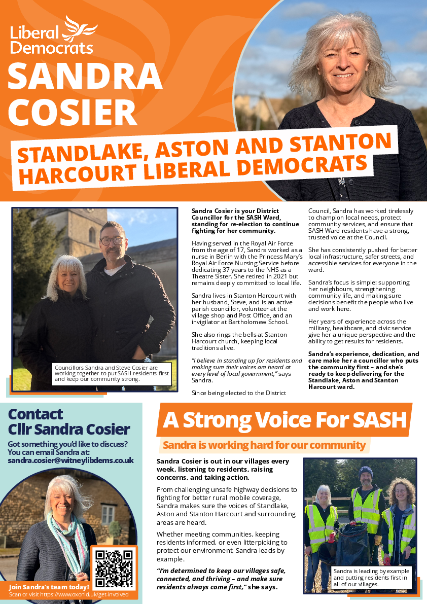 Sandra Cosier - Standlake, Aston and Stanton Harcourt